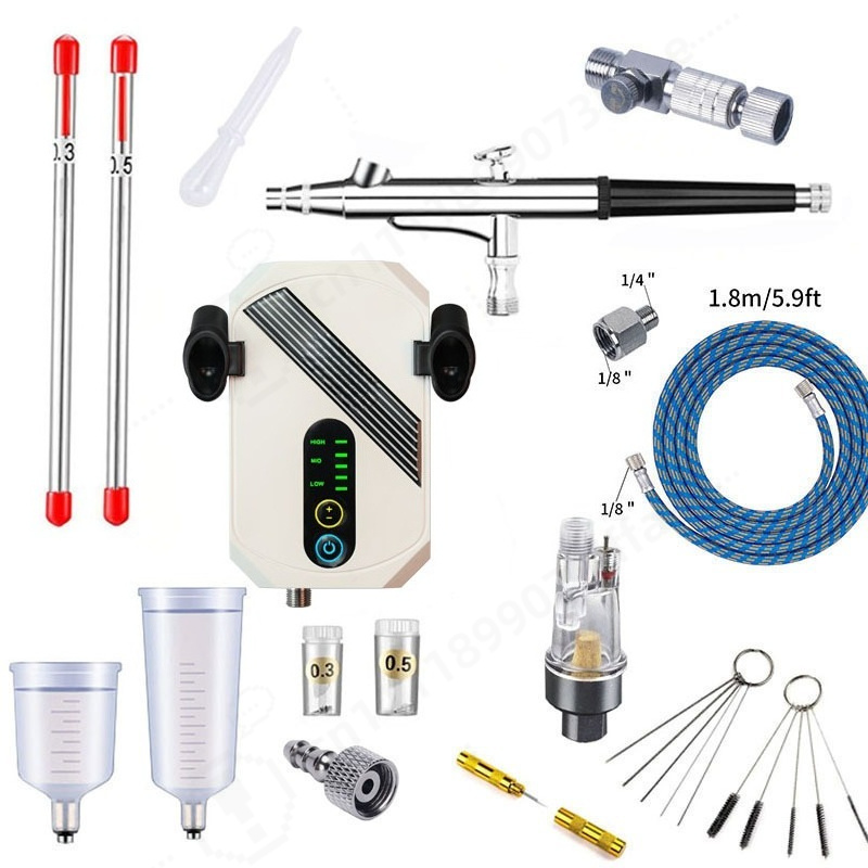 Mini Airbrush Compressor Kit,  - Paint Model Kit review and price